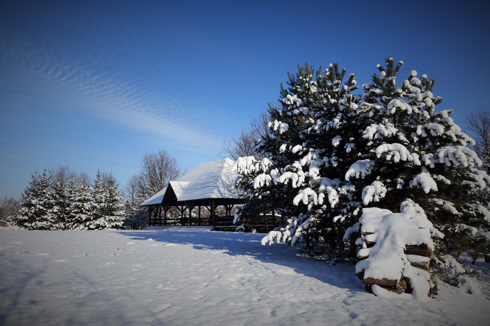 Zima w Folwarku Zalesie